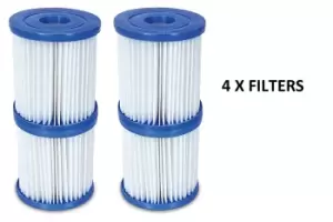 Image of 4 x Type I / Type 1 Bestway Pool Filter Cartridge (8x9cm)