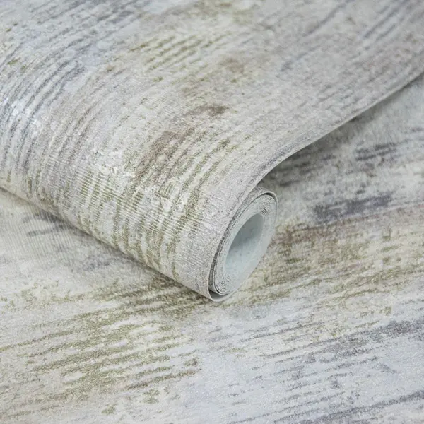 Image of Grandeco Vincenzo Distressed Luxury Italian plaster Wallpaper Off White