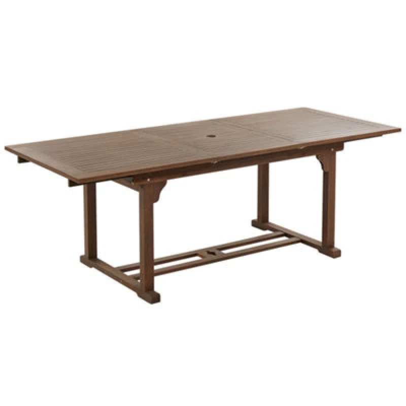 Image of Beliani Extending Garden Dining Table Amantea 160/220 Cm 90 Cm Acacia Wood Dark Brown