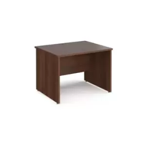 image of Office Desk Rectangular Desk 1000mm Panel End Leg Walnut Tops 800mm Depth Maestro 25