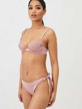 Image of Muse By Coco De Mer Lily Tie Side Knicker - Blossom, Blossom, Size XL, Women