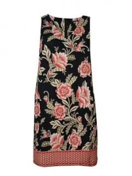 image of Evans Black Floral Shift Dress