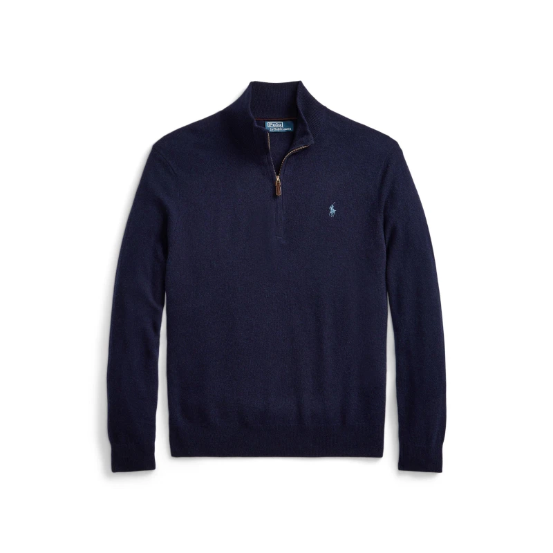 Image of Polo Ralph Lauren Loryelle Quarter Zip Sweater Hunter Navy male L