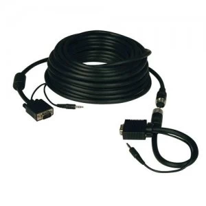 Image of Tripp Lite High Resolution SVGA / VGA Monitor Easy Pull Cable with Audio and RGB Coax (HD15 M/M) 15.24 m (50-ft.)