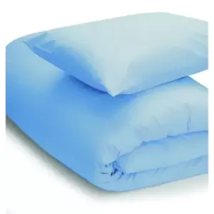Image of Easy Care Minimum Iron Duvet Cover Super King Sky Blue