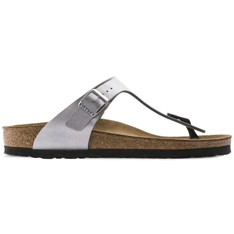 Image of Birkenstock Womens flip-flops Birkenstock Gizeh Etroite Gris Female 41 Etroit