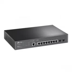 image of TP-LINK (TL-SG3210) 8-Port JetStream Gigabit L2+ Managed Switch with 2 SFP Slots, Rackmountable UK Plug