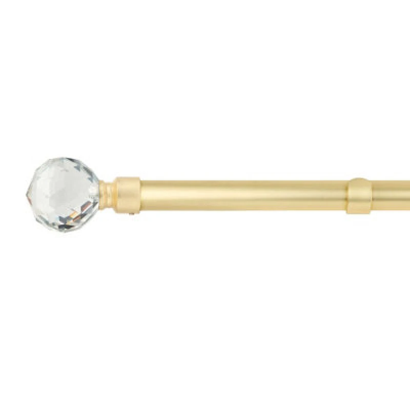 Image of Unknown 16-19mm Cristalla Extendable Eyelet Metal Curtain Pole Set Gold 160-300Cm