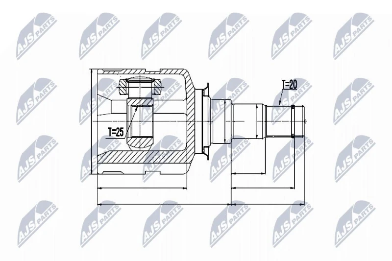 Image of NTY CV joint kit NTY NPW-TY-013