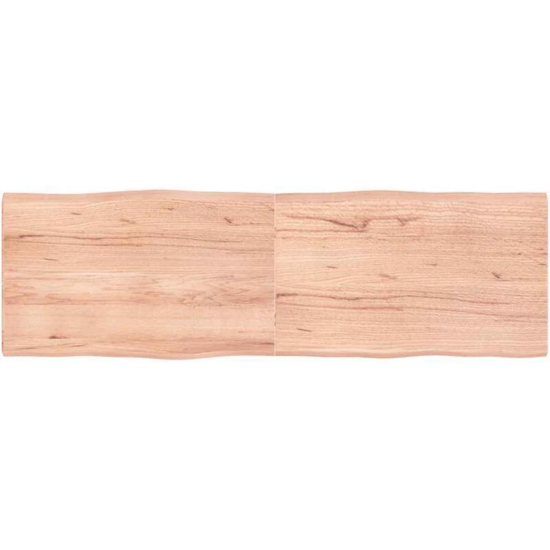 Image of Vidaxl Table Top Light Brown 160X50X(2-4)cm Treated Solid Wood Live Edge, Brown 363970