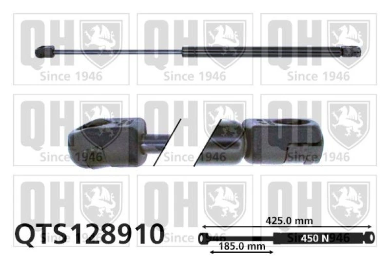 Image of QUINTON HAZELL Tailgate strut QUINTON HAZELL QTS128910