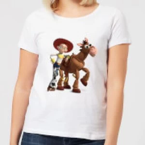 image of Toy Story 4 Jessie And Bullseye Womens T-Shirt - White - 3XL