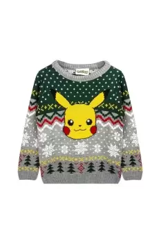Image of Pikachu Knitted Christmas Jumper