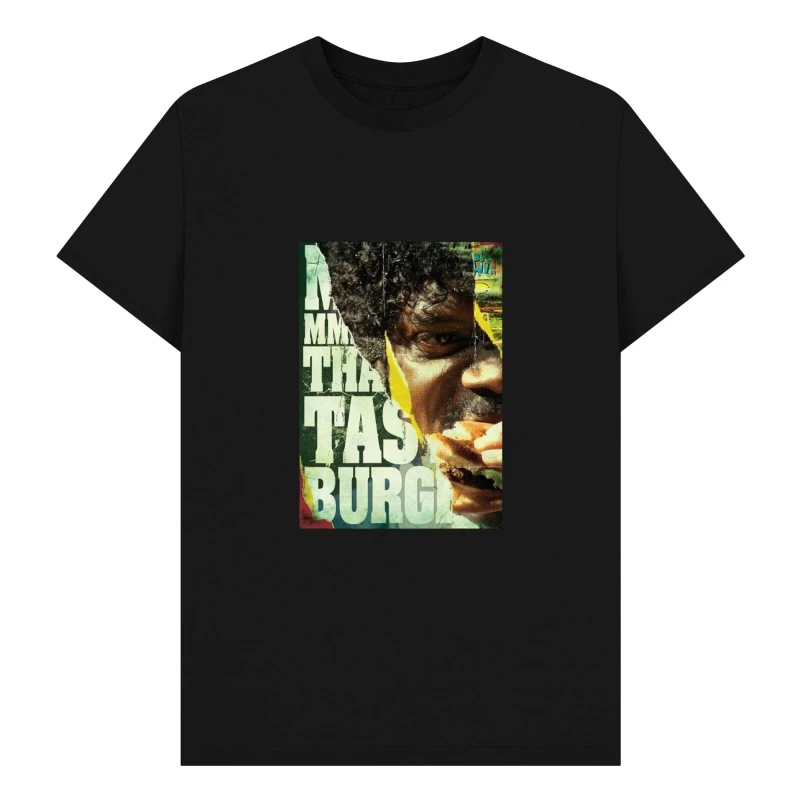 Image of Pulp Fiction Mens Kahuna Burger T-Shirt in Black Size: Small Black Male S