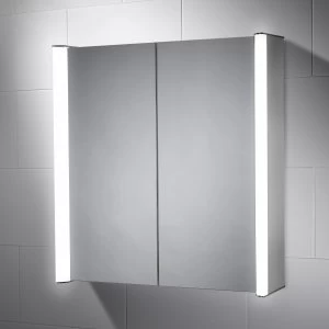 image of Wickes Oceana Double LED Mirror Cabinet with Intergrated Shaver Socket