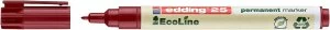 Image of edding 25 EcoLine Permanent Bullet Tip Marker Red PK10