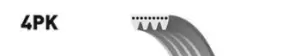 Image of Micro-V Multi-Ribbed Belt 4PK1013 Gates 4PK1013