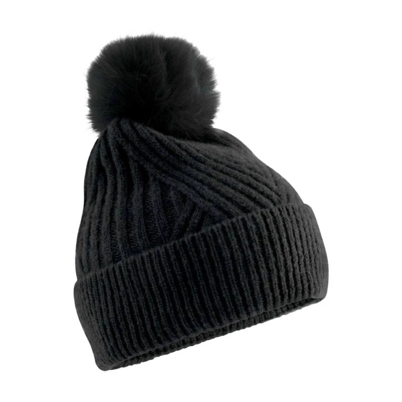 Image of Beechfield Mens Snow Luxe Beanie in Black Male One Size