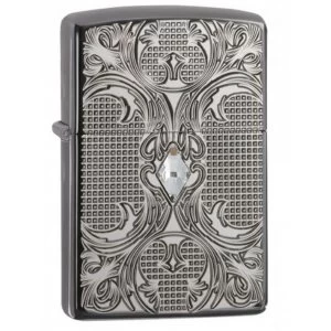 Image of Zippo Armor Crystal High Polish Black Ice