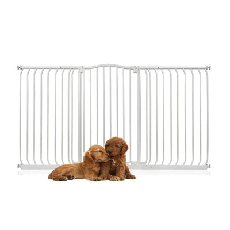 Image of Bettacare Extra Tall Curved Top Dog Gate, 170Cm - 179Cm, Matt White, Extra Tall 100Cm In Height, Pressure Fit Pet Gate