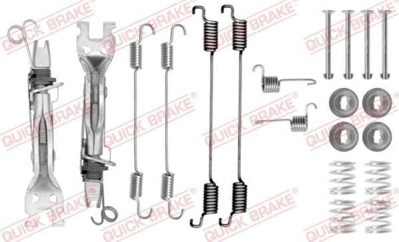 Image of QUICK BRAKE Brake shoe fitting kit QUICK BRAKE 105-0750S