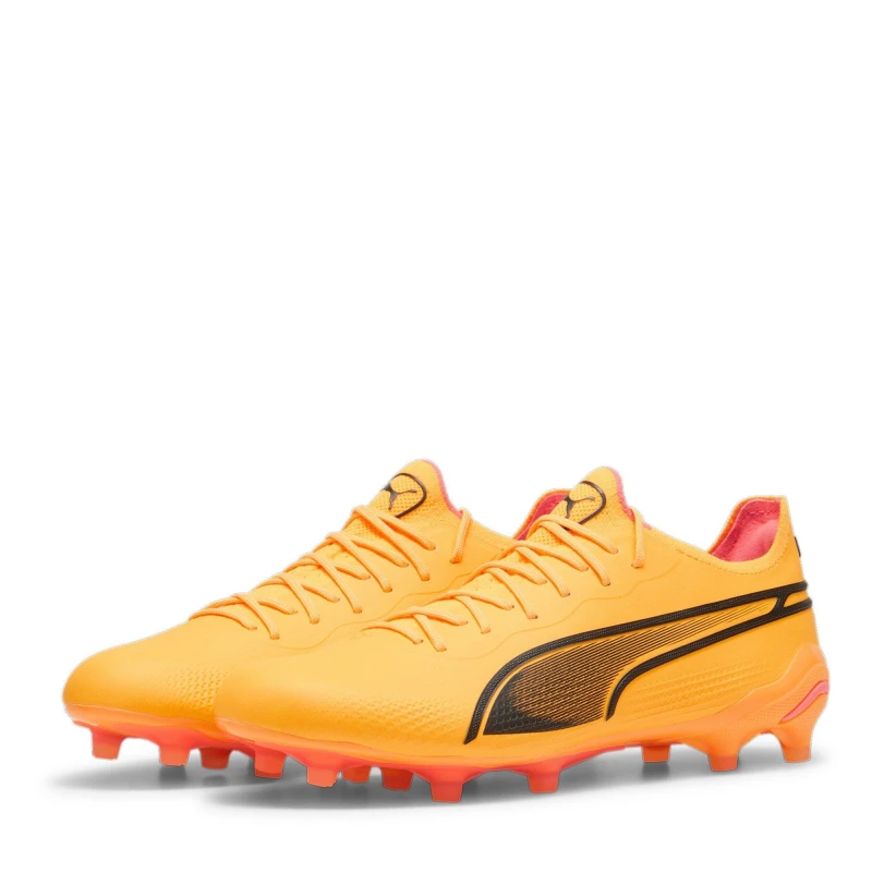 Image of Puma King Ultimate Firm Ground Football Boots Orange/Black male 9 (43)