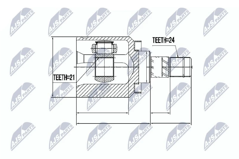 Image of NTY CV joint kit NTY NPW-NS-031