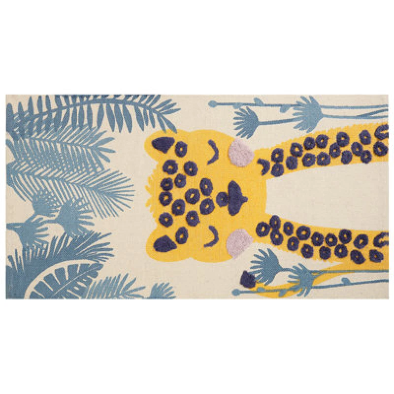 Image of Beliani Kids Rug Luas Multicolour 80 X 150 Cm Cotton