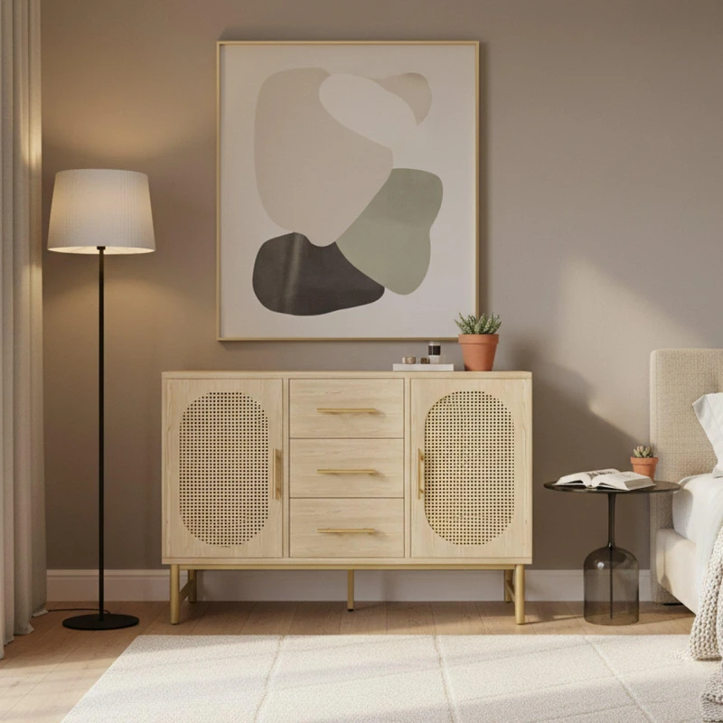 Image of Urban Meuble Oak Modern Chest Golden Accents Oak unisex One Size