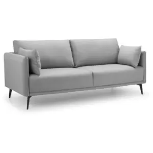 Lenna Comfy 3 Seater Sofa Platinum Grey Wool Effect Fabric