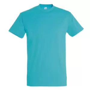 image of SOLS Mens Imperial Heavyweight Short Sleeve T-Shirt (M) (Blue Atoll)