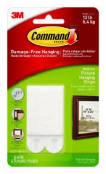 Image of 3M Command Medium Picture Strips - 4 Pack