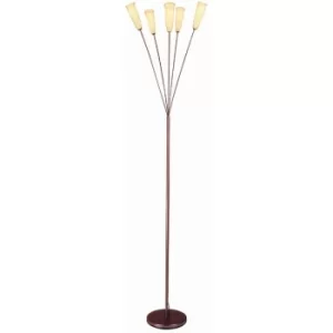 image of Linea Verdace Delfino 5 Light Multi Arm Floor Lamp Bronze