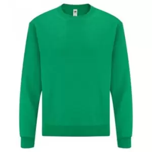 Image of Fruit Of The Loom Mens Classic Drop Shoulder Sweatshirt (L) (Heather Green)