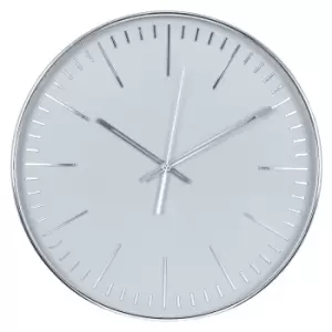 Celestial Silver & Grey Round Wall Clock