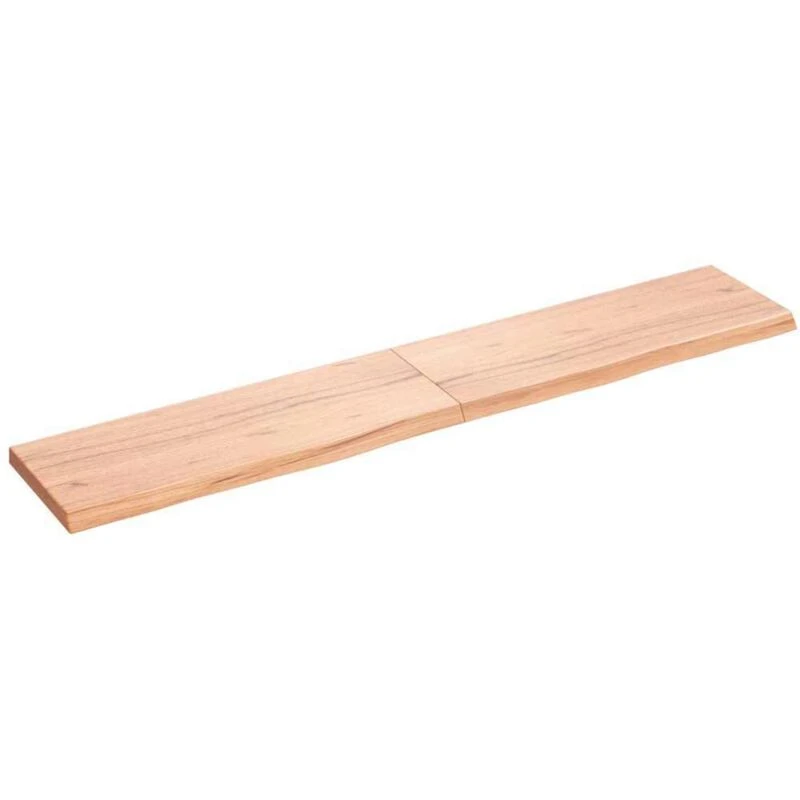 Image of Vidaxl Wall Shelf Light Brown 160X30X4cm Treated Solid Wood Oak, Brown 363708