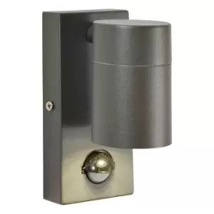 Image of Zinc Wall Light Downlight with PIR sensor LETO Anthracite Grey