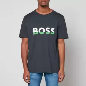 Image of BOSS Green Logo-Printed Cotton T-Shirt - S