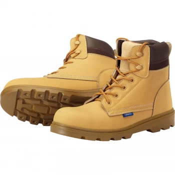 Image of Draper Mens Nubuck Style Safety Boots Tan Size 7