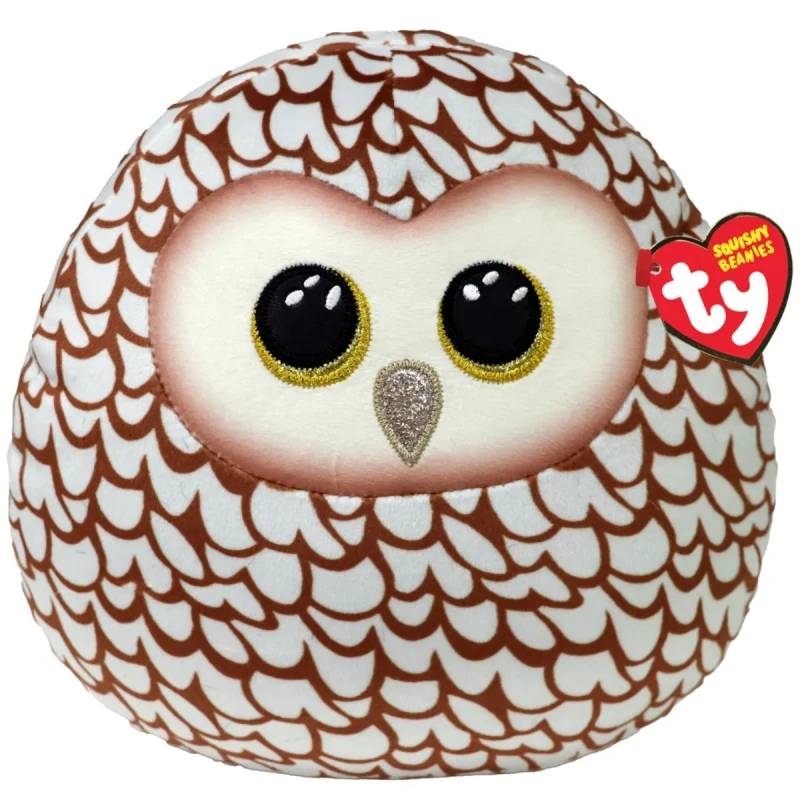 Image of Ty Whoolie Owl Squish a Boo 10" Soft Plush Multi