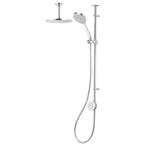 image of Aqualisa Unity Q Smart Divert Exposed High Pressure Combi Shower with Adjustable & Fixed Ceiling Head