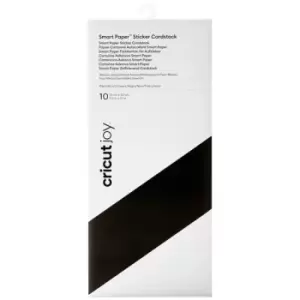 Image of Cricut Smart Sticker Cardstock 210gsm Black 10 Sheets 13" x 13in