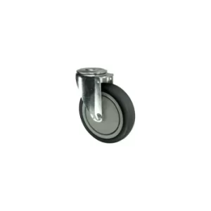 Swivel Bolt Hole 75MM Rubber Tyre