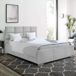 Image of Gerali Bed King Plush Velvet Silver