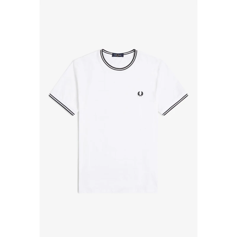 Image of Fred Perry Twin Tipped T-Shirt White 100 male S