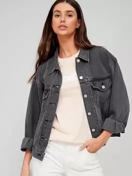 Image of Levis 90s Denim Trucker Jacket - Black Size XS Women
