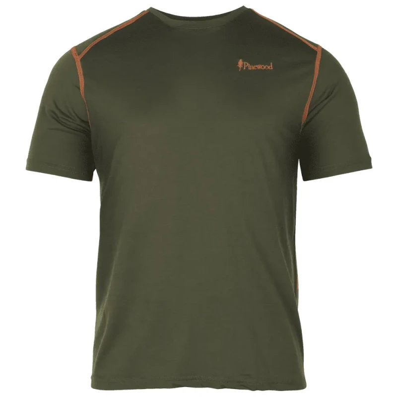 Image of Womens wool T-Shirt Pinewood Abisko Merino Vert Female M