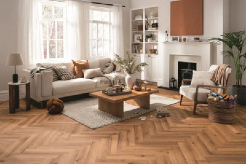 Image of Luvanto Click+ Premium Spc Herringbone Flooring Old English Oak - 6mm With Unizip Loc For Easy Install