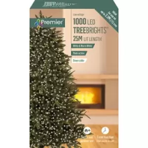 image of Premier Decorations 1000 LED Multi Action TreeBrights, White/Warm White