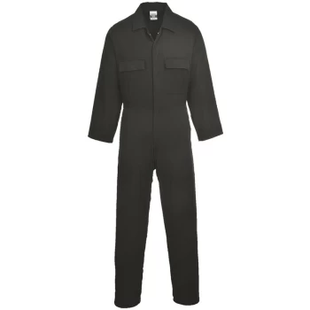 image of Portwest S998BKRXXL - sz 2XL Euro Work Cotton Coverall - Black